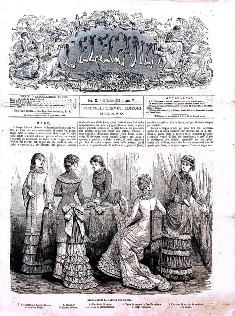 Rivista L'Eleganza n. 22 del 15 ottobre 1882, Anno IV
