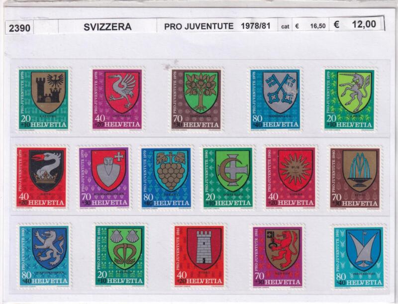Francobolli Svizzera, Anni 1978-1981, Serie Pro Juventute