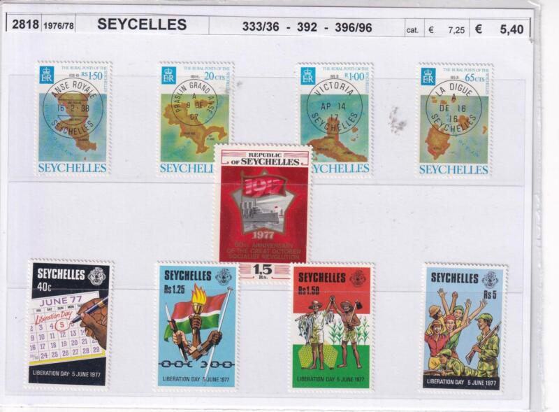 Francobolli Seychelles, Varie emissioni (cat. n. 333-336, n. 392, n. 393-396)