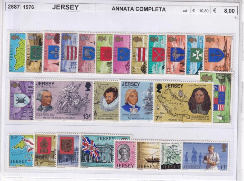 Francobolli Jersey, Annata completa 1976