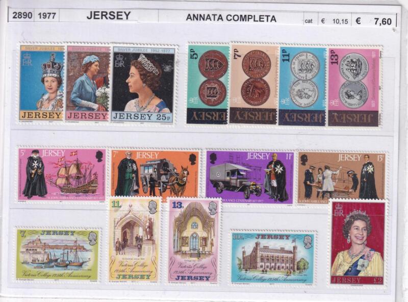 Francobolli Jersey, Annata completa 1977