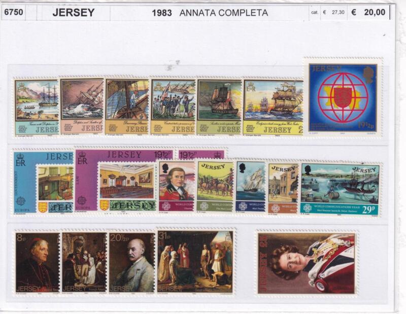 Francobolli Jersey, Anno 1983, Annata completa (cat. da n. 287 a n. 307)