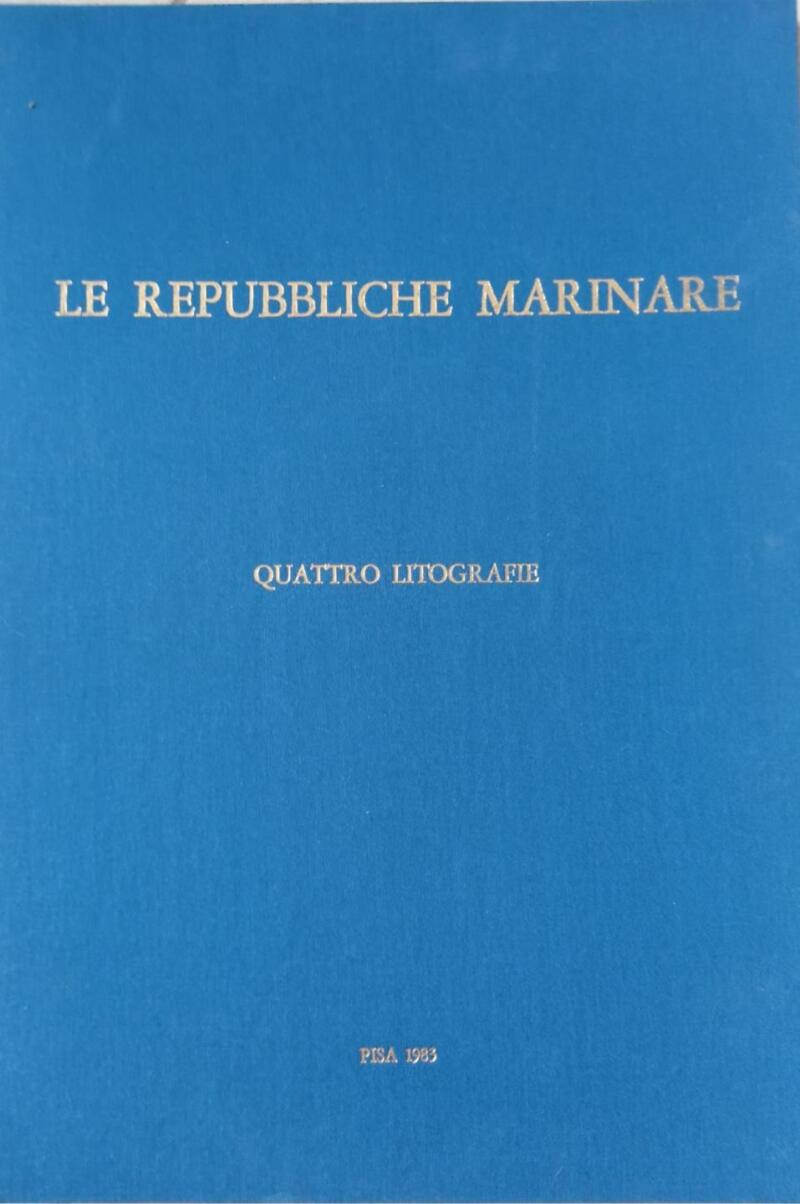 Cartella 'Repubbliche Marinare' con n. 4 stampe una per ciascuna Repubblica Marinara. In Galleria la riproduzione dell'intero contenuto della Cartella