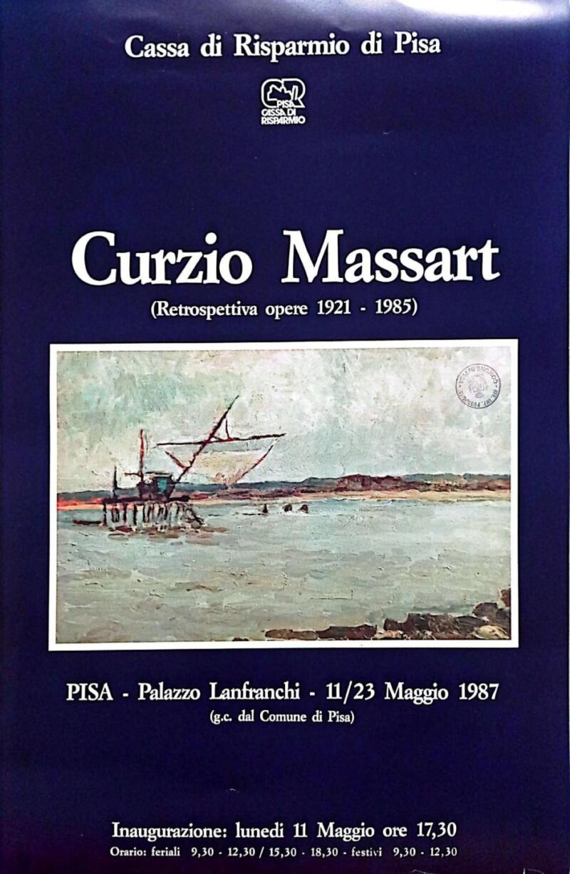Manifesto Mostra retrospettiva Curzio Massart (1921-1985). Palazzo Lanfranchi 11-23 maggio 1987