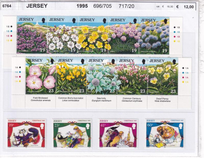 Francobolli Jersey, Anno 1995, Varie emissioni (cat. n. 696-705, 717-720)