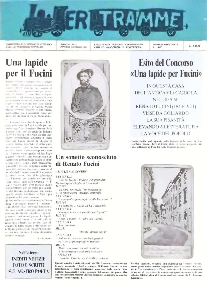 Rivista Er Tramme Anno III N. 4 ottobre-dicembre 1987