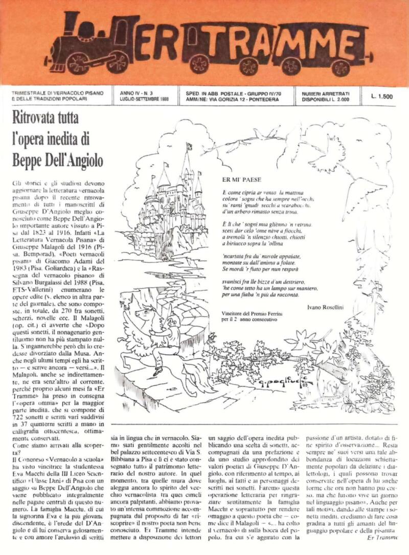 Rivista Er Tramme Anno IV N. 3 luglio-settembre 1988