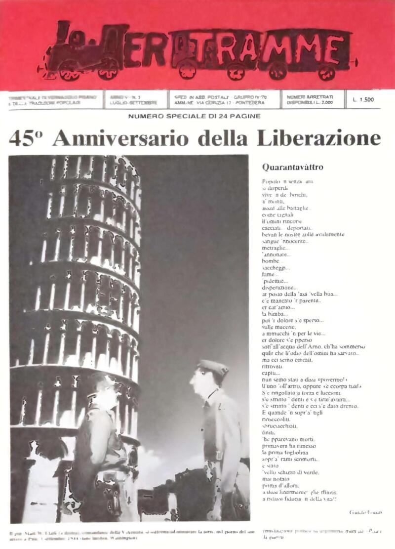 Rivista Er Tramme Anno V N. 3 luglio-settembre 1989
