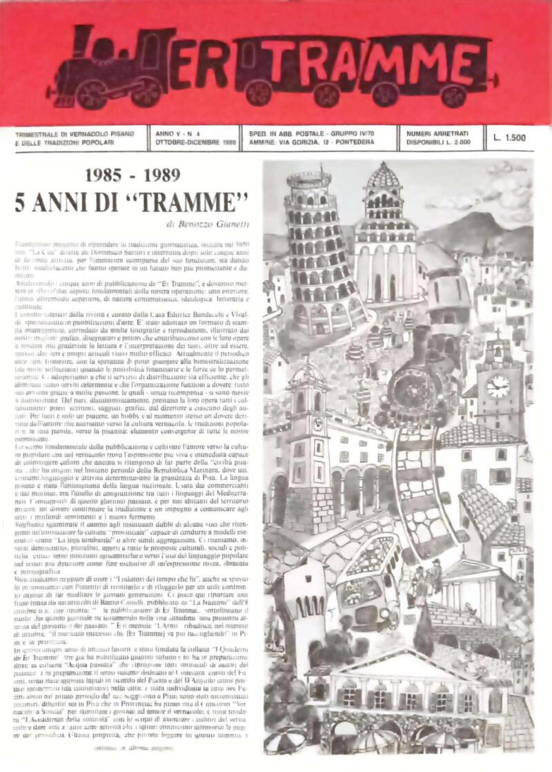 Rivista Er Tramme Anno V N. 4 ottobre-dicembre 1989