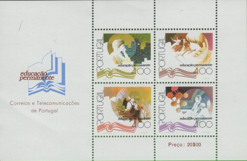 Foglietto Portogallo Anno 1977 Educazione permanente (BF 21)