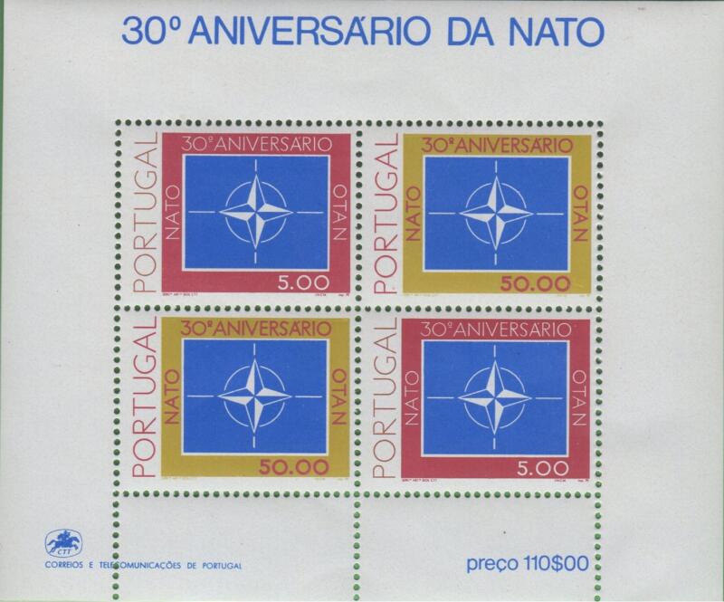 Foglietto Portogallo Anno 1979 30esimo anniversario della NATO (BF 26)