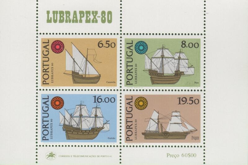 Foglietto Portogallo Anno 1980 LUBRAPEX 80 (BF 32)
