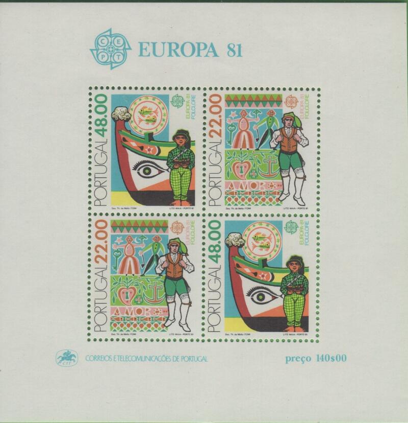 Foglietto Portogallo Anno 1981 Europa Folclore (BF 33)