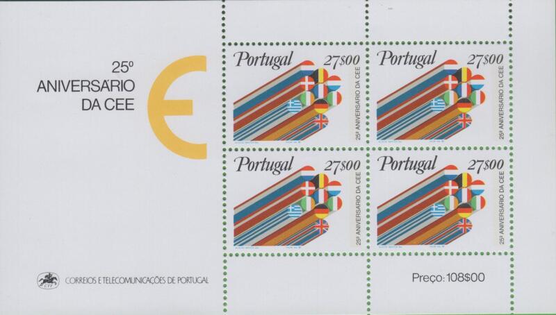 Foglietto Portogallo Anno 1982 25esimo anniversario della CEE (BF 35)