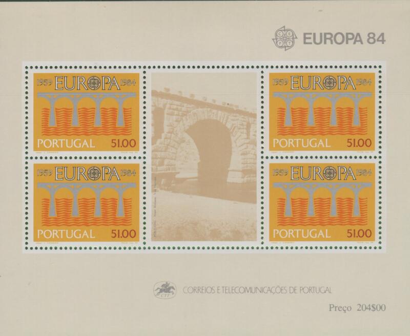 Foglietto Portogallo Anno 1984 Europa 25esimo anniversario della CEPT (BF 44)