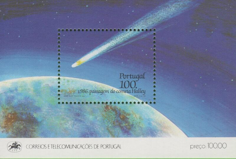 Foglietto Portogallo Anno 1986 Cometa di Halley (BF 51)