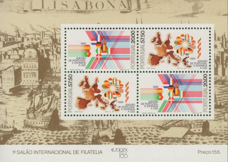 Foglietto Portogallo Anno 1986 EUROPEX 86 (BF 53)