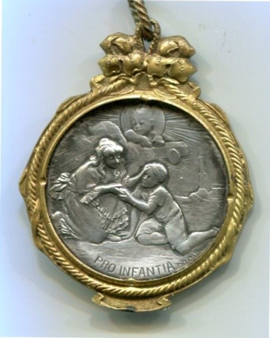 Medaglia PRO INFANTIA - Albergo dei fanciulli Umberto I Al comitato delle signore riconoscente. 1908