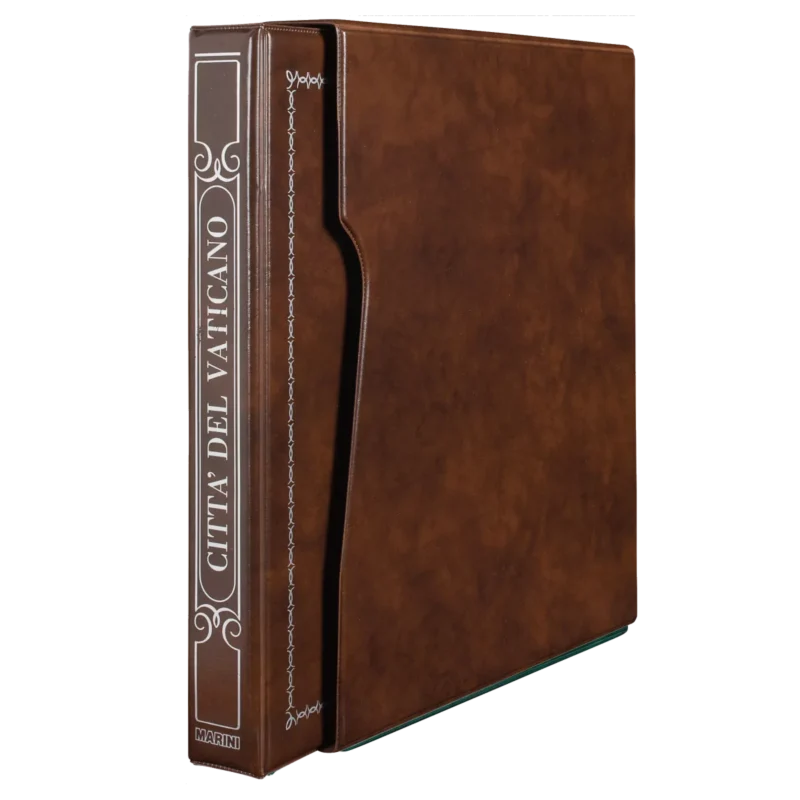 Cartella Marini A22 marrone con scritta Città del Vaticano