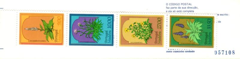 Libretto Madera Anno 1982 Flora locale. Seconda serie (Lb 78)