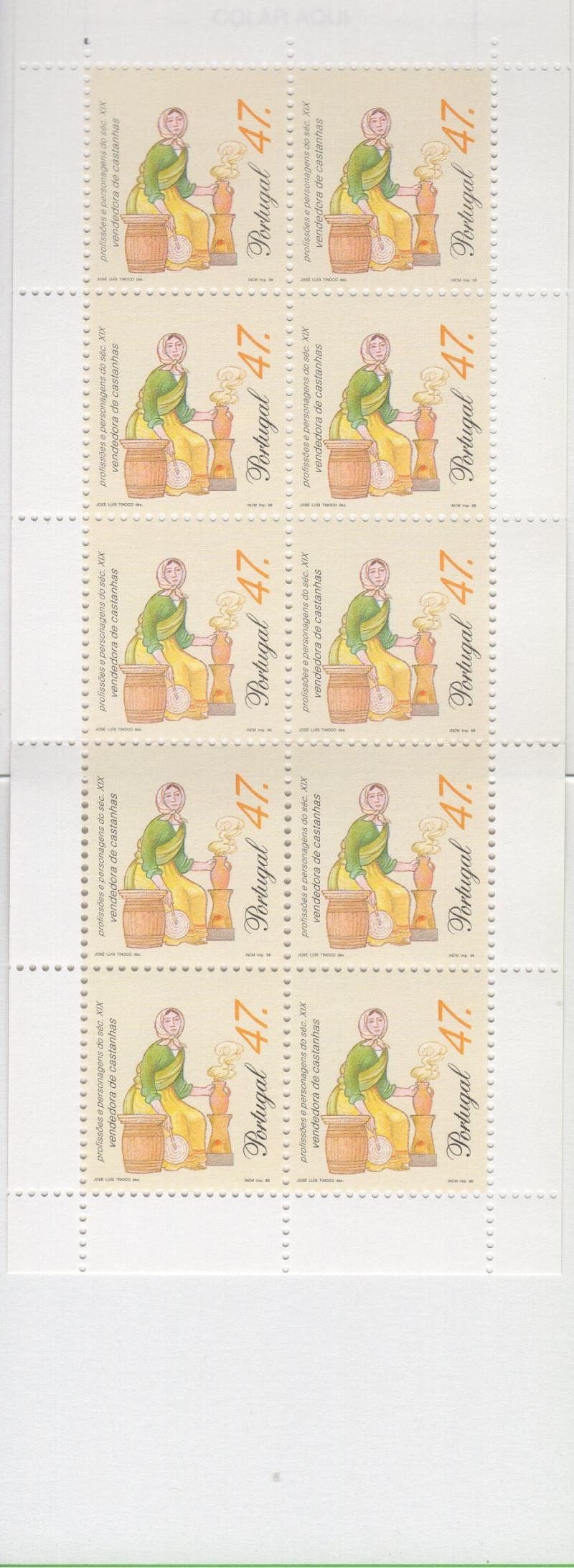 Libretto Portogallo Anno 1996 Professioni e personaggi del XIX secolo. Seconda serie (Lb 2094)