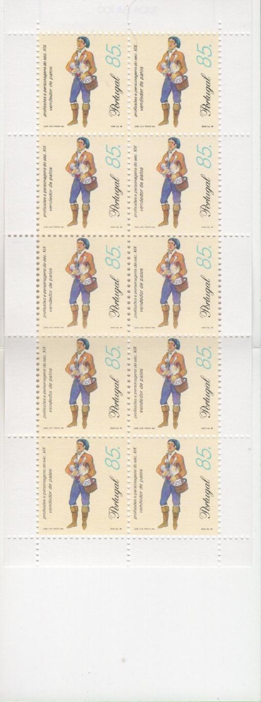 Libretto Portogallo Anno 1998 Professioni e personaggi del XIX secolo. Quarta serie (Lb 2220)