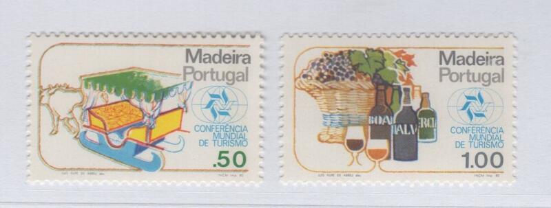 Francobolli Madera Anno 1980 cat. n. 64-69 Conferenza mondiale del Turismo Madera