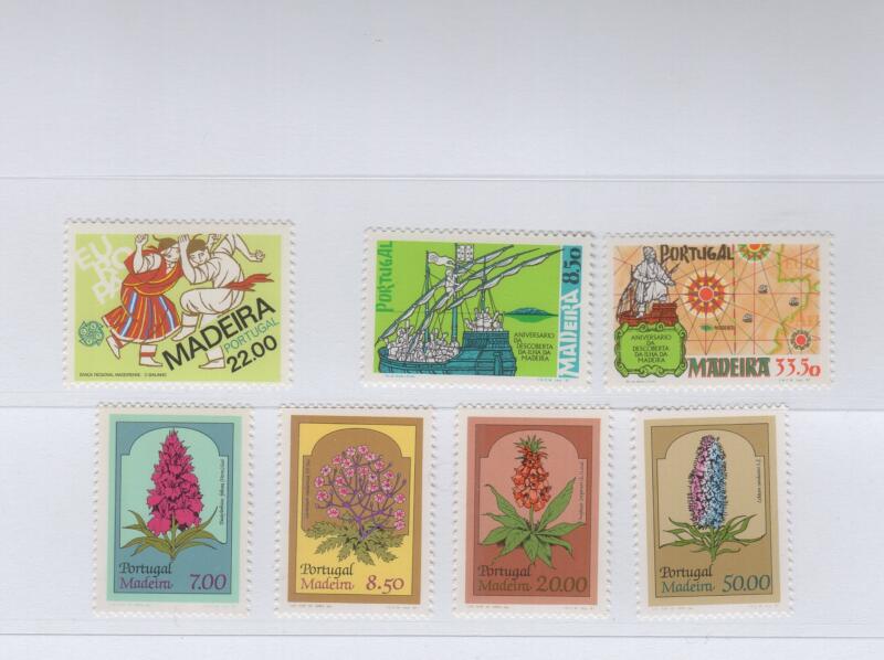 Francobolli Madera Anno 1981 Annata completa escluso foglietto