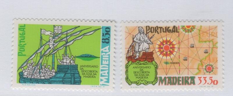 Francobolli Madera Anno 1981 cat. n. 71-72 Anniversario della scoperta dell’isola