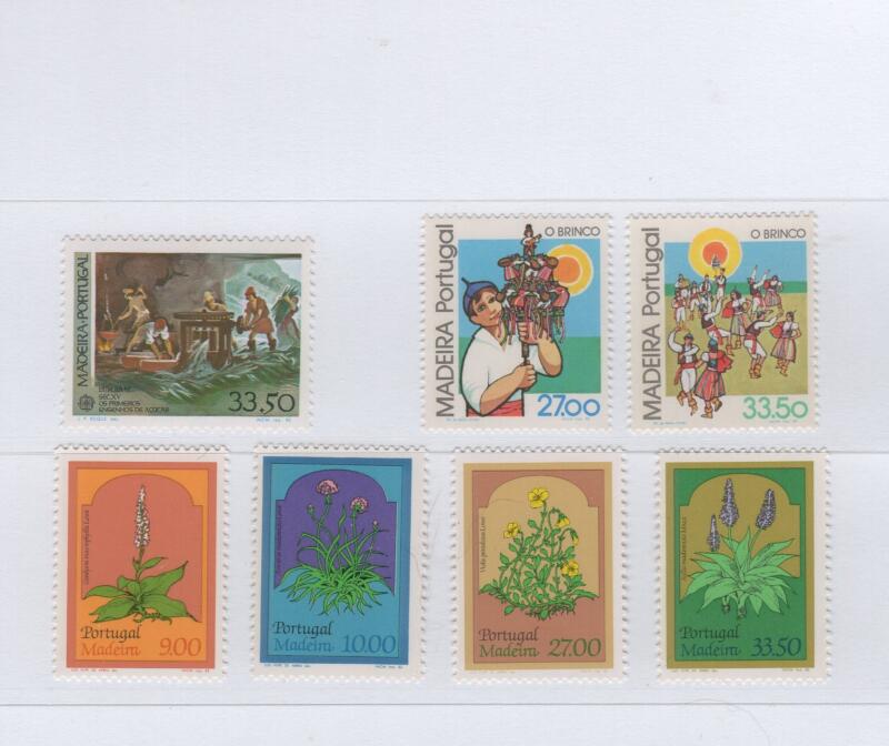 Francobolli Madera Anno 1982 Annata completa escluso foglietto