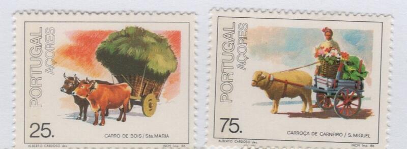 Francobolli Azzorre Anno 1986 Antichi mezzi di trasporto