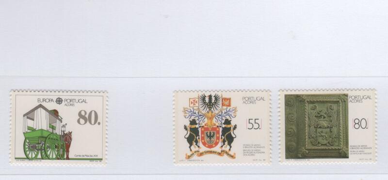 Francobolli Azzorre Anno 1988 Varie emissioni (cat. n. 391 e n. 396-397)