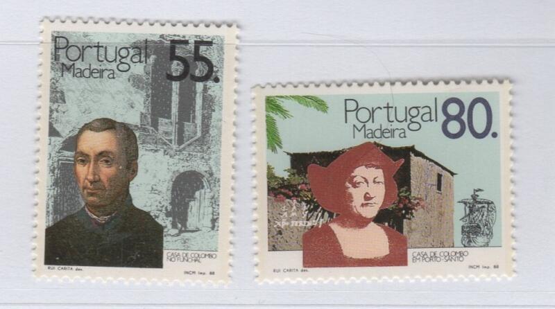 Francobolli Madera Anno 1988 cat. n. 124-125 Case di Cristoforo Colombo a Madera