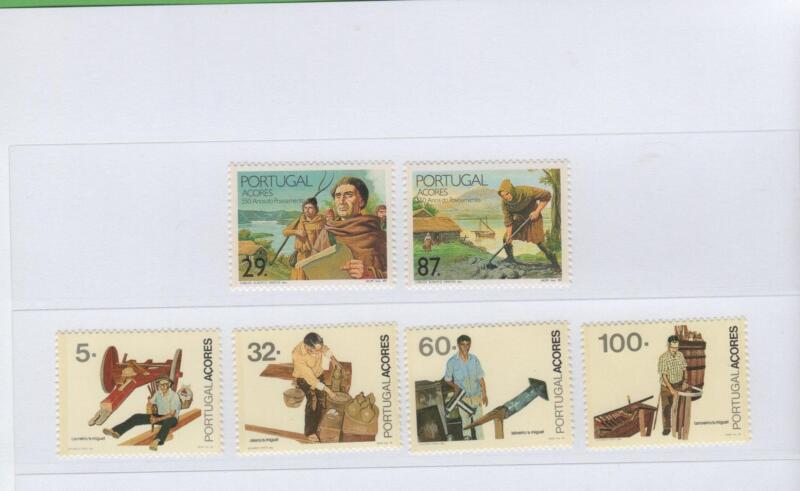 Francobolli Azzorre Anno 1989 e 1990 Varie emissioni (cat. n. 404-405 e n. 412A-415A)