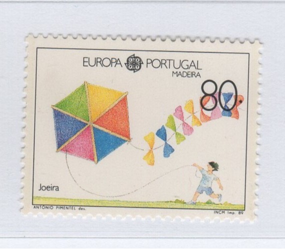 Francobollo Madera Anno 1989 cat. n. 126 Europa Giochi infantili