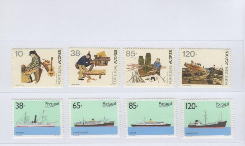 Francobolli Azzorre Anno 1992 Varie emissioni (cat. da n. 427A a n. 434)