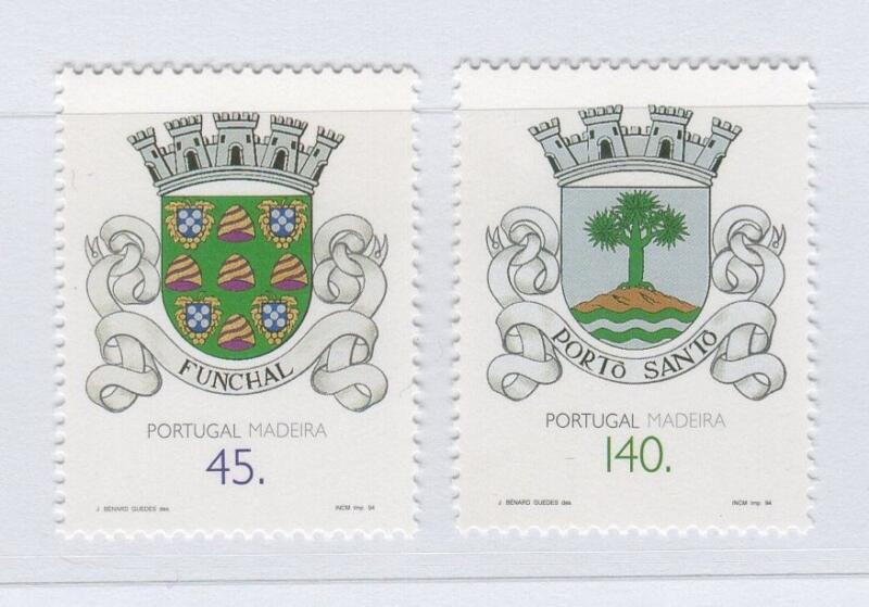 Francobolli Madera Anno 1994 cat. n. 178-179 Stemmi di Comuni