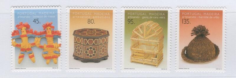 Francobolli Madera Anno 1995 cat. n. 180A-183A Artigianato
