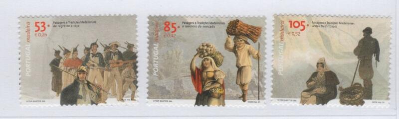 Francobolli Madera Anno 2001 cat. n. 215-217 Paesaggi e tradizioni di Madera