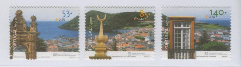 Francobolli Azzorre Anno 2001 Patrimonio mondiale Angra do Heroismo