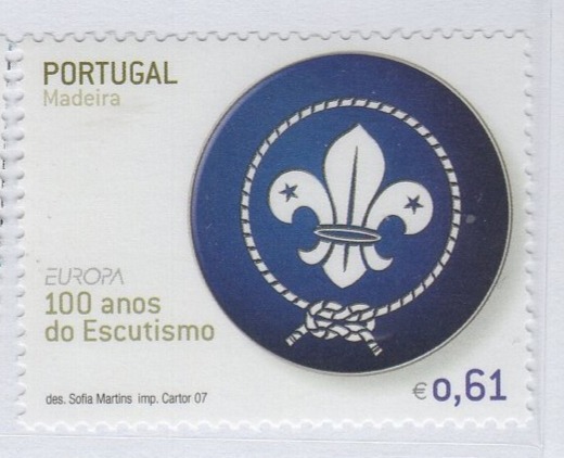 Francobollo Madera Anno 2007 cat. n. 278 Europa 100 anni di Scoutismo