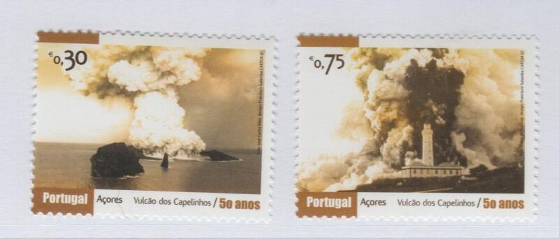 Francobolli Azzorre Anno 2007 Cinquantenario dell’eruzione del vulcano Capelinhos (cat. n. 541-542)