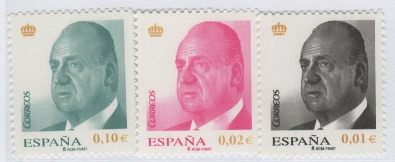 Francobolli Spagna Anno 2008 Effigie del Re Juan Carlos (cat. n. 4012-4015)