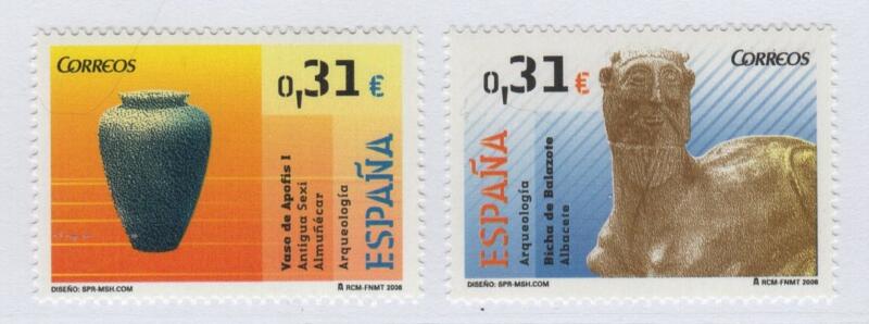 Francobolli Spagna Anno 2008 Archeologia (cat. n. 4033-4034)