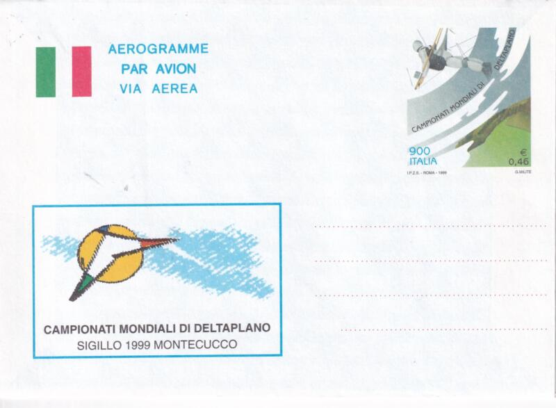 Aerogramma Italia Repubblica Francobollo Tricolore tipo A 15 Lire 850 policromo (A 28)