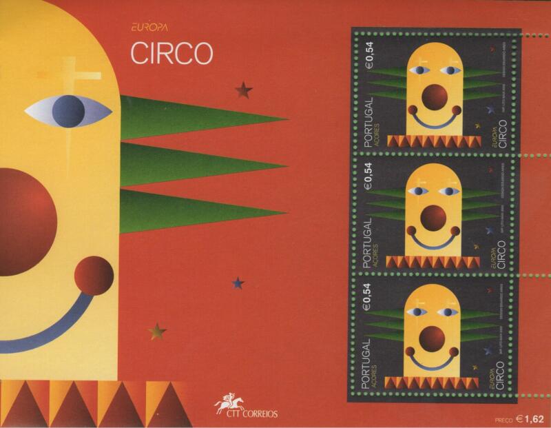 Foglietto Azzorre Anno 2002 Europa Il circo (BF 23)