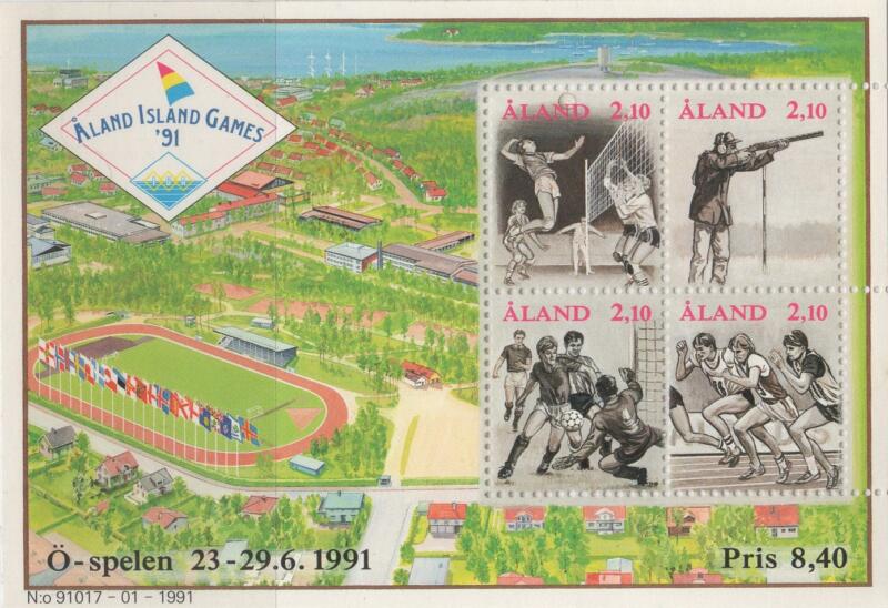 Foglietto Aland Anno 1991 Giochi delle Isole