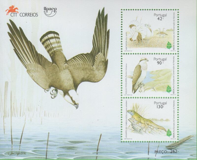 Foglietto Portogallo Anno 1995 Anno europeo per la protezione della natura (BF 107)