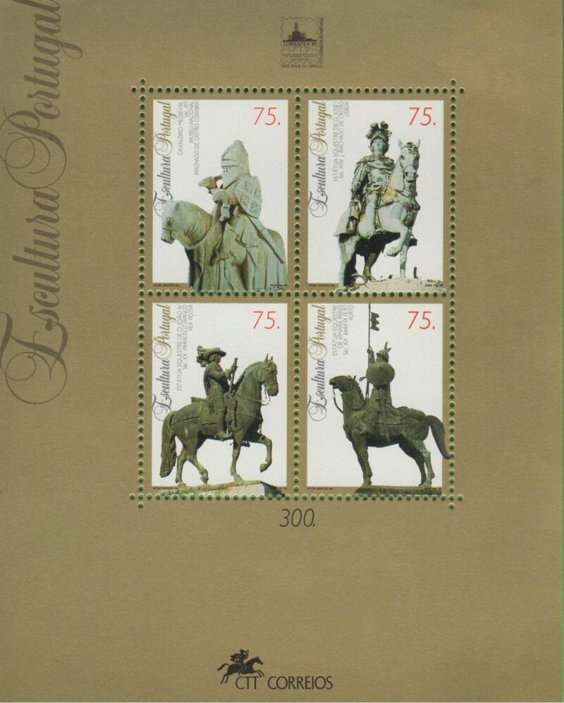 Foglietto Portogallo Anno 1995 Sculture portoghesi Terza serie (BF 111)