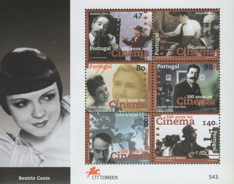 Foglietti Portogallo Anno 1996 Centenario del cinema in Portogallo (BF 118-120)